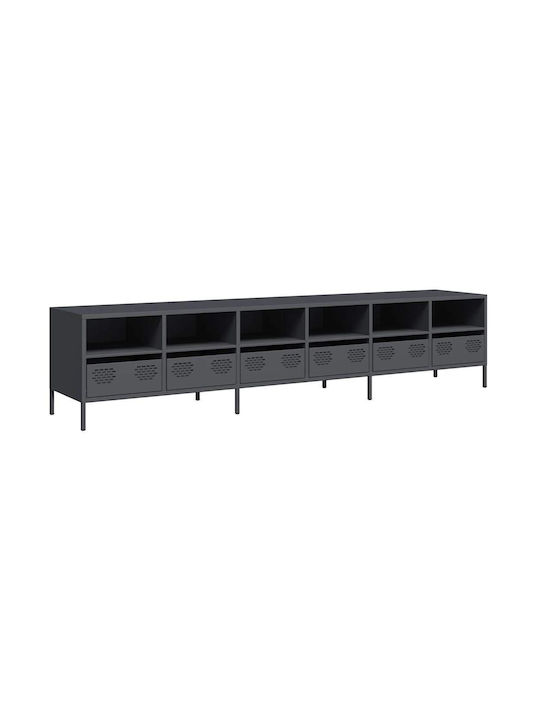 TV Stand Metal Charcoal L202xW39xH43.5cm