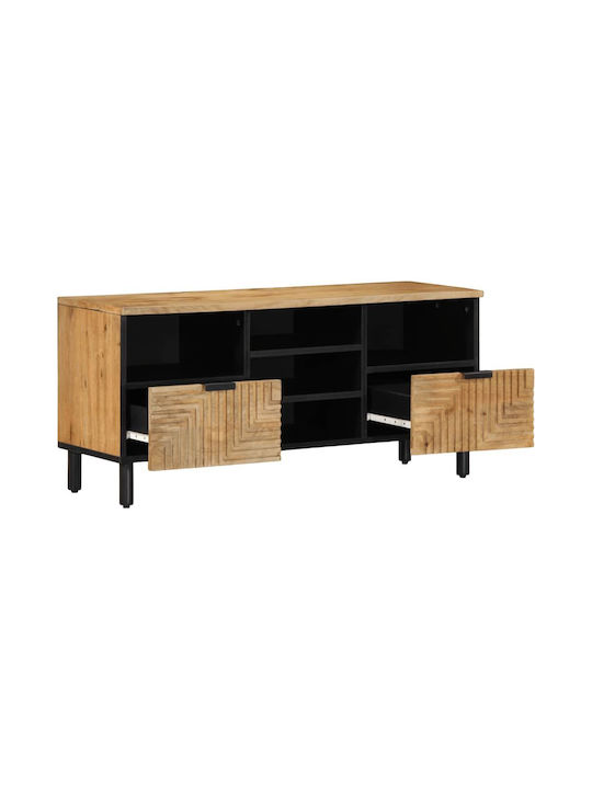 TV Stand from Solid Wood Coffee L100xW33xH46cm