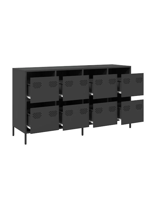 Μπουφές mit Schubladen Black Velvet-Black Metal 135x39x73.5cm