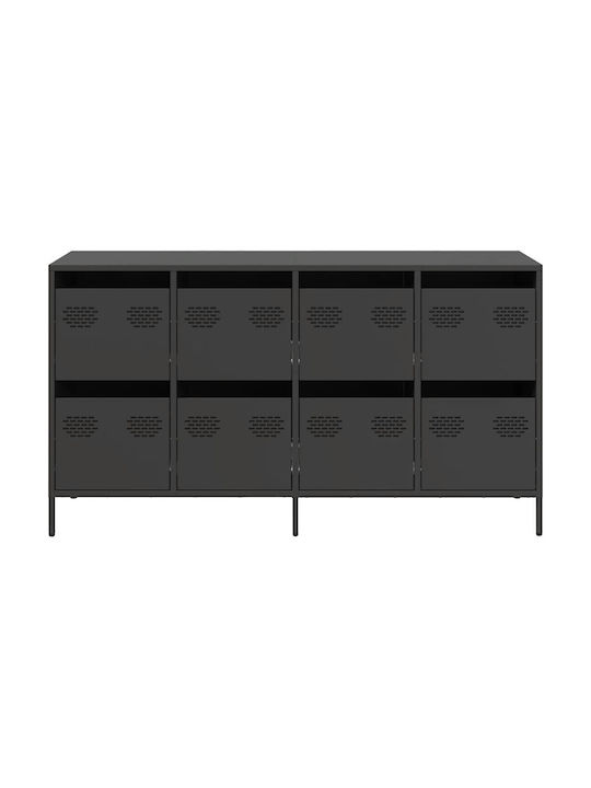 Μπουφές mit Schubladen Black Velvet-Black Metal 135x39x73.5cm