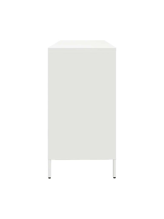Μπουφές από Μέταλλο με Συρτάρια Λευκό 135x39x73.5cm