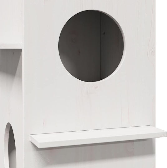 vidaXL Σπιτάκι Γάτας Λευκό 43x43x60cm