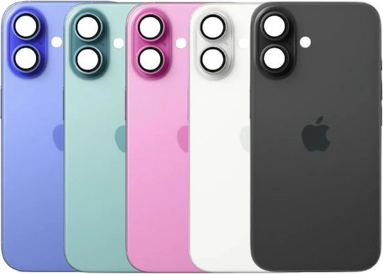 Задно стъкло стоманена плоча магнити Magsafe и камера обектив iPhone 16 тюркоазено