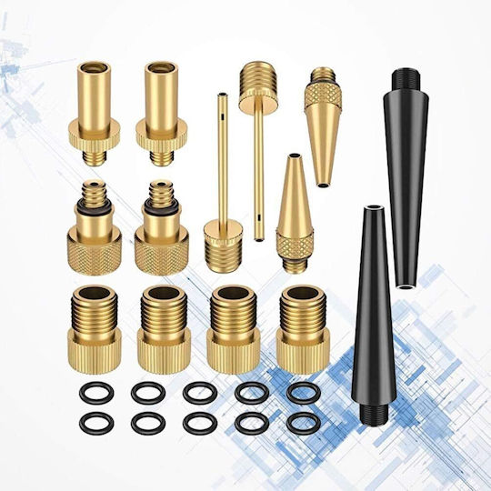 24-piece Vulcanizing Set Bicycles Inflatable Toys Zola Made Metal Plastic Dv Sv Av Sv Valve