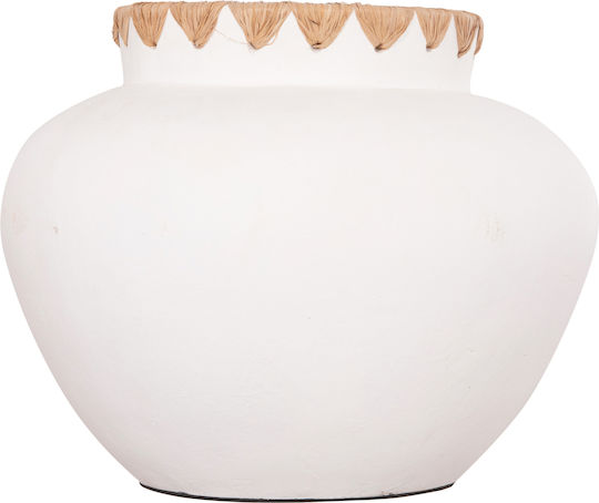 HomeMarkt Decorative Vase Renton White 32x32x26.5cm