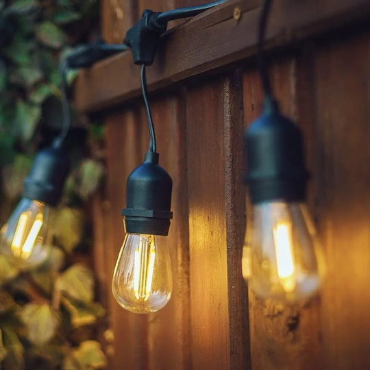 Rixme Hanging Solar Light Garland Warm White 2700K with Photocell and Remote Control 25cmcm