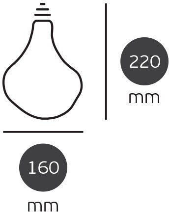 VK Lighting LED крушка 3W 160mm за фасунга E27 Топло бяло 140лм Димируем