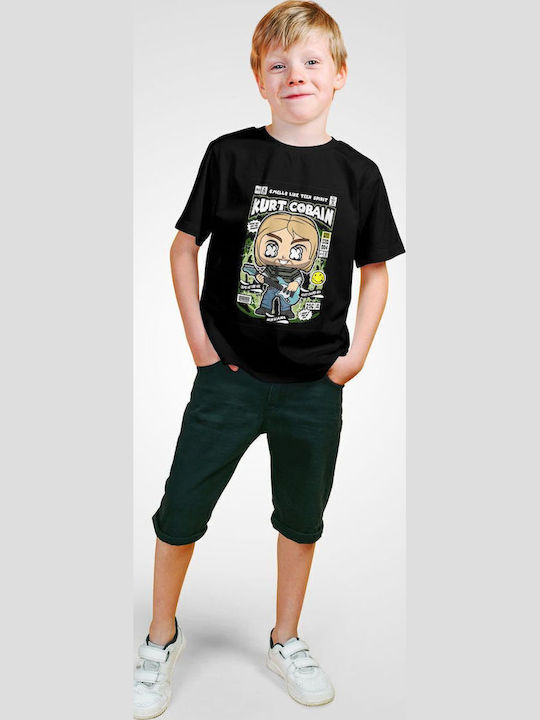 Παιδικό T-shirt Black Kurt Cobain