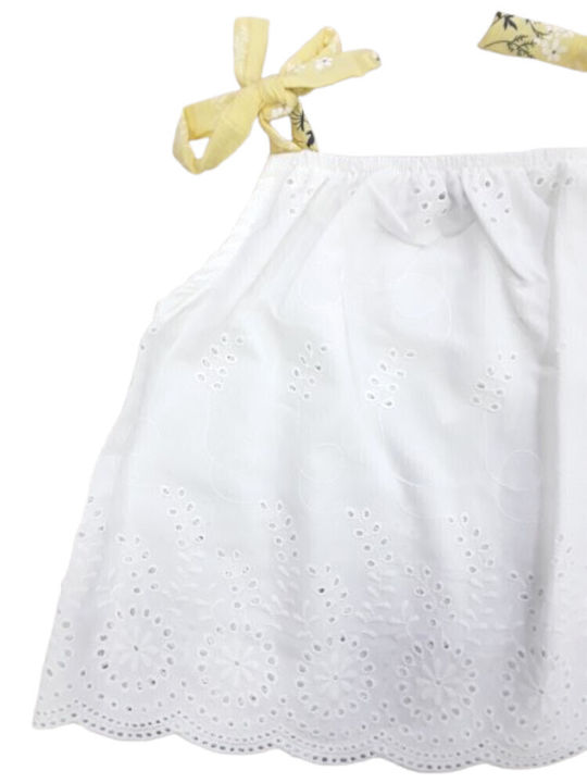 Kids' Set with Shorts Summer 2pcs White, Yellow
