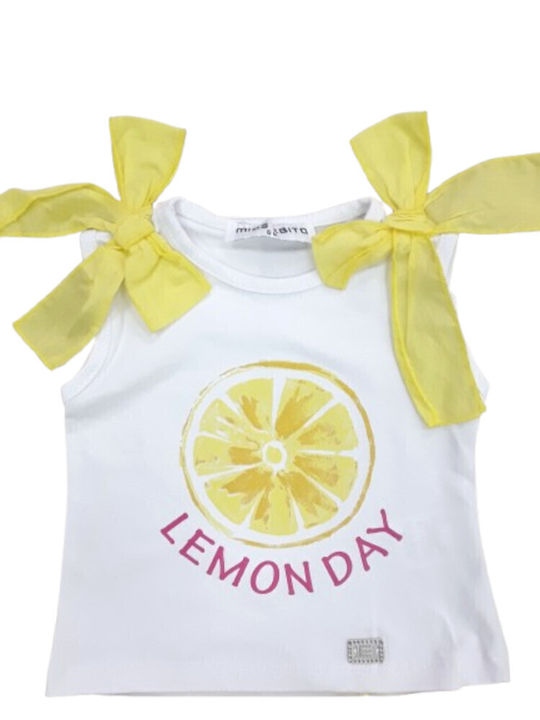 Evita Kids Clothing Set with Shorts Yellow Lemon 2 Pieces