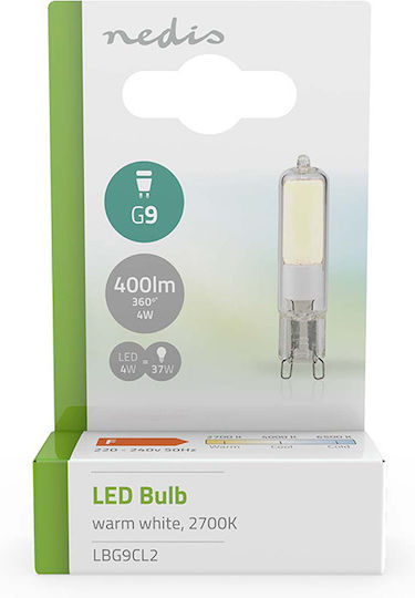 Nedis LED крушка 4W за фасунга G9 Топло бяло 400лм