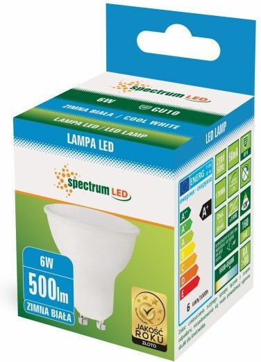 Spectrum LED Bulb 6W for Socket GU10 and Shape MR16 Cool White 540lm