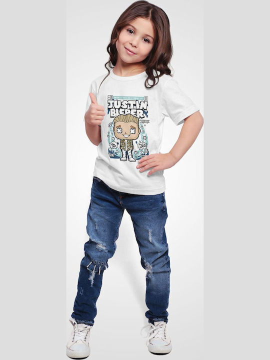 Kids' T-shirt White Justin Bieber
