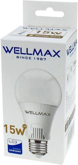 Wellmax LED-Lampe 15W für Fassung E27 und Form A65 Naturweiß 1350lm