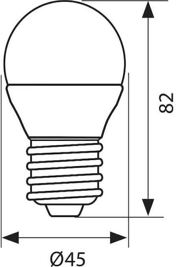 Vivalux LED Bulb 6W for Socket E27 and Shape G45 Warm White 470lm