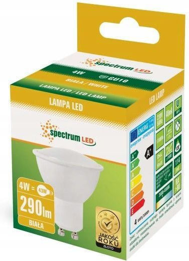 Spectrum LED Bulb 4W for Socket GU10 and Shape MR16 Natural White 290lm