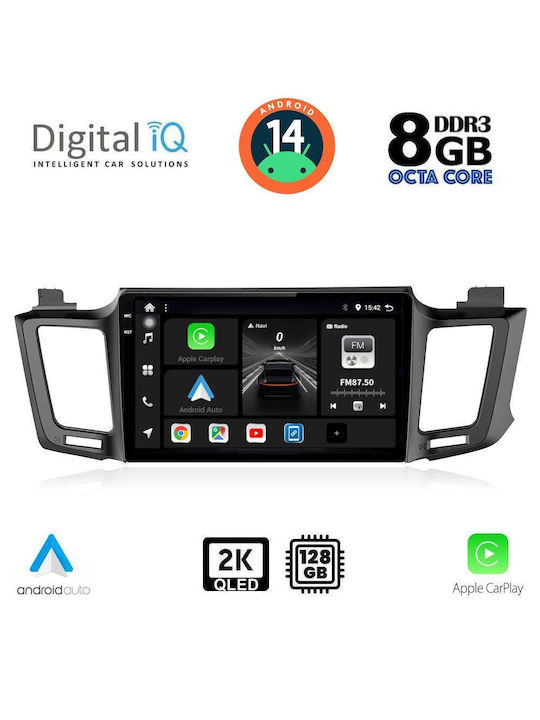 Digital IQ Car Audio System for Toyota RAV 4 2013-2019 (Bluetooth/USB/AUX/WiFi/GPS/Apple-Carplay/Android-Auto) with Touch Screen 10"