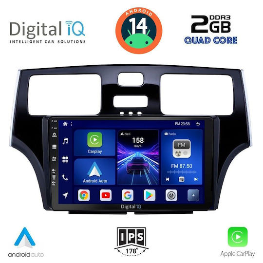 Digital IQ Auto-Audiosystem für Lexus DE 2000-2006 (Bluetooth/USB/AUX/WiFi/GPS/Apple-Carplay/Android-Auto) mit Touchscreen 9"