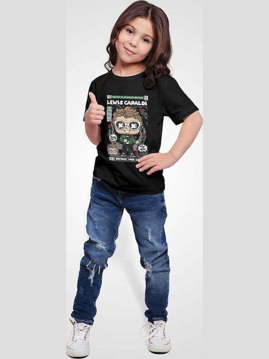 Kids' T-shirt Black Lewis Capaldi