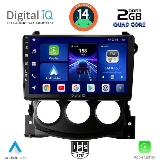 Digital IQ Auto-Audiosystem für Nissan 370Z 2009-2012 (Bluetooth/USB/AUX/WiFi/GPS/Apple-Carplay/Android-Auto) mit Touchscreen 9"