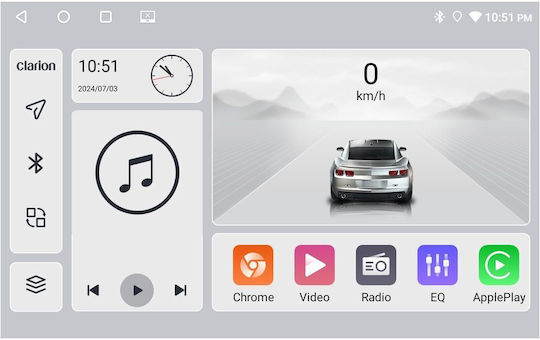 Clarion Car Audio System (Bluetooth/USB/WiFi/GPS/Apple-Carplay/Android-Auto) with Touch Screen 9"