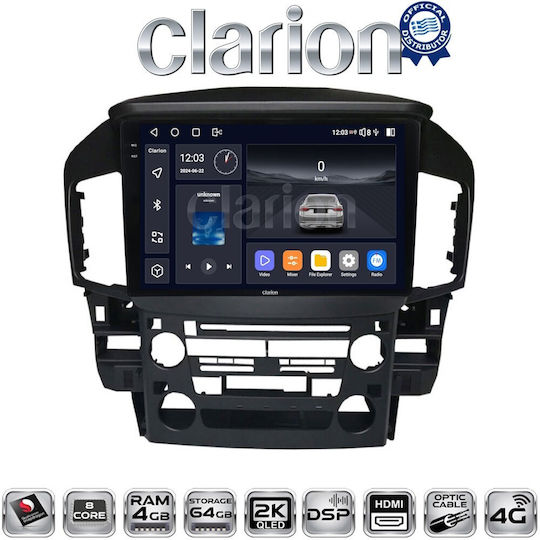Clarion Ηχοσύστημα Αυτοκινήτου για Lexus RX300 2000 > 2004 (Bluetooth/USB/WiFi/GPS/Apple-Carplay/Android-Auto)