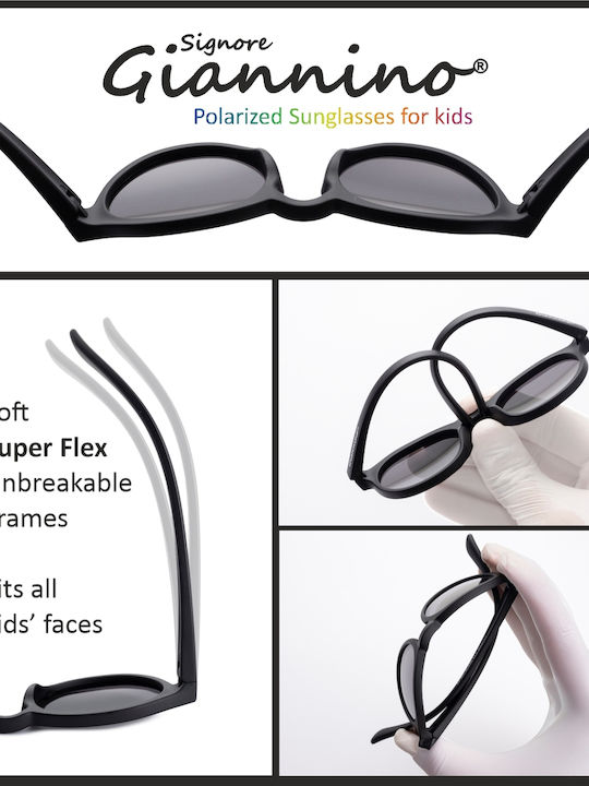 Giannini 11056 Unbreakable Kids Sunglasses with Polarized Lenses in Khaki