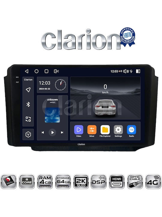 Clarion Ηχοσύστημα Αυτοκινήτου για Ssangyong Rexton 2002>2006 (Bluetooth/USB/WiFi/GPS/Apple-Carplay/Android-Auto)