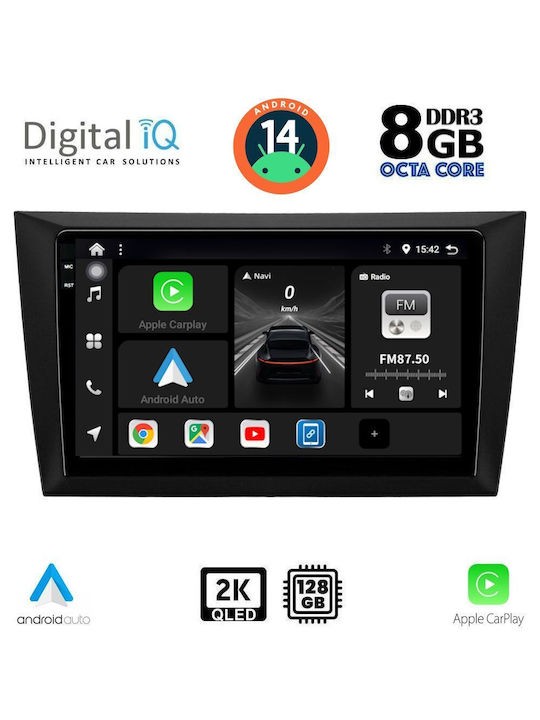 Digital IQ Car-Audiosystem für Volkswagen Golf 2009-2012 (Bluetooth/USB/AUX/WiFi/GPS/Apple-Carplay/Android-Auto) mit Touchscreen 9"