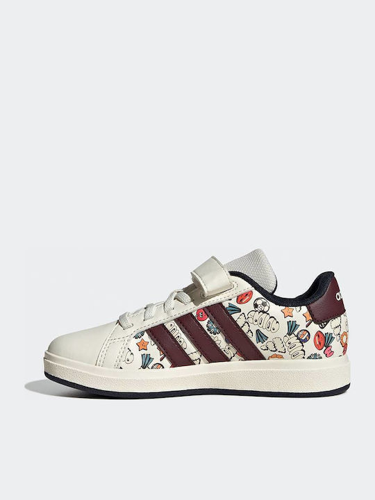 Grand Court 2.0 EL C Kinder Sneaker mit Klettverschluss Weiß