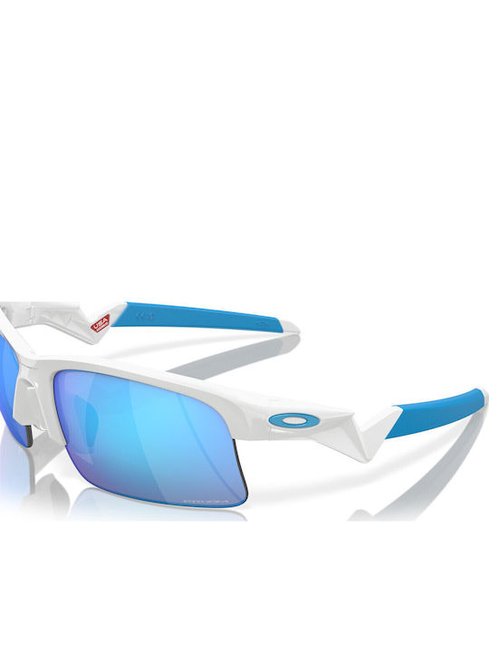 Oakley Αθλητικά Παιδικά Γυαλιά Ηλίου με Καθρέφτη Φακό Λευκά για 11-16 Ετών