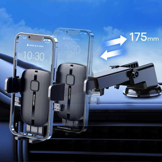 WK Suport Auto pentru Telefon cu cârlige reglabile Neagră