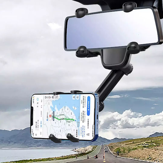 Hurtel Suport Auto pentru Telefon 4.7" - 7" cu cârlige reglabile Neagră