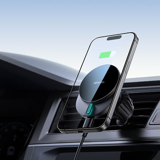 Joyroom Car Mobile Mount with Magnet and Wireless Charging Black
