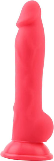 Realistisches Dildo mit Hoden und Saugnapf Rot 22.7cm