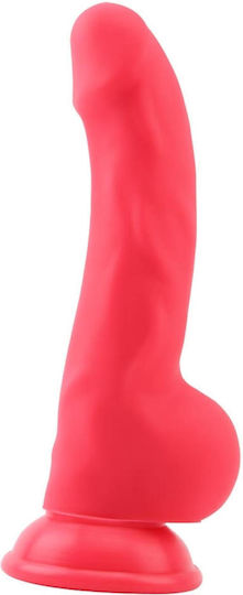 Realistisches Dildo mit Hoden und Saugnapf Rot 21.7cm