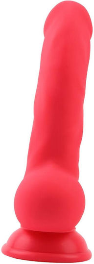 Realistisches Dildo mit Hoden und Saugnapf Rot 21.7cm