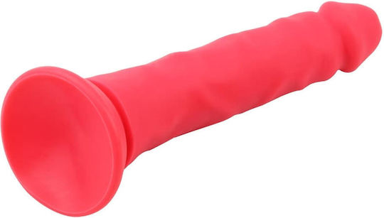 Realistisches Dildo mit Hoden und Saugnapf Rot 22.5cm