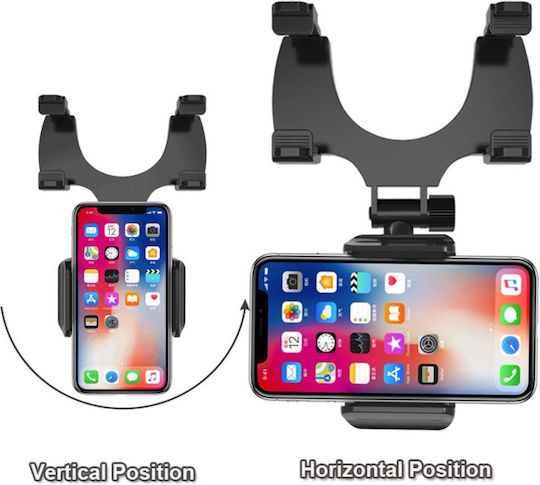 Car Mobile Mount with Adjustable Hooks Black