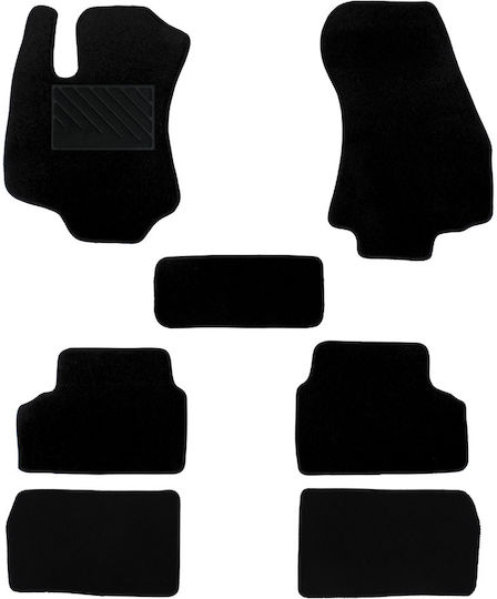 Autopataki Set Front and Back Car Mats 7 Pieces for Opel Zafira 2005-2014 Black