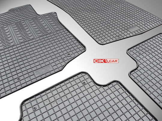 Cik Set of Front and Rear Mats 4pcs for Peugeot 107 Toyota Aygo Citroen C1 2005-2014 Black