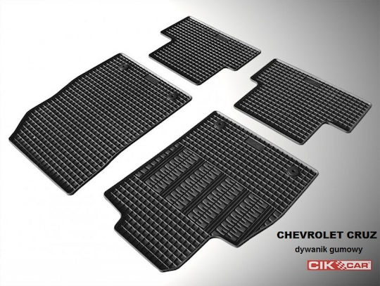 Cik Σετ Μπροστινά και Πίσω Πατάκια 4τμχ για Chevrolet Cruze Μαύρα