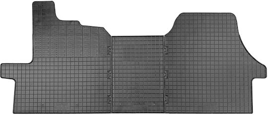 Cik Set of Front and Rear Mats 3pcs Tray Type for Fiat Ducato 2006-2014 Black