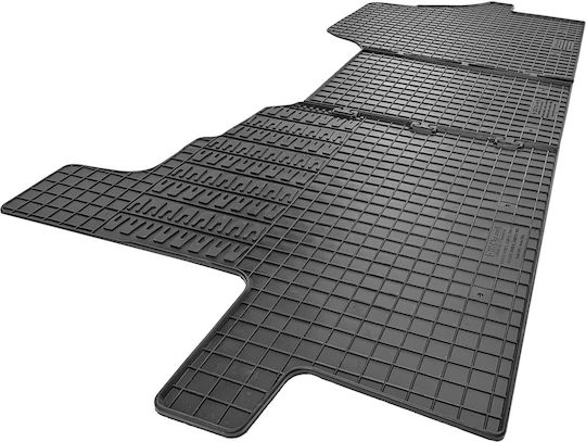 Cik Set of Front and Rear Mats 3pcs Tray Type for Fiat Ducato 2006-2014 Black
