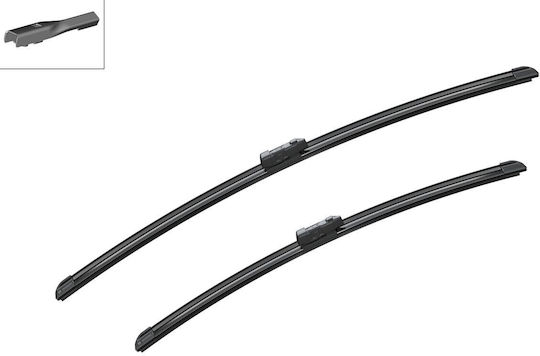 Bosch Aerotwin A638S Front Set Car Wiper Blades 650mm/530mm Universal Audi A6 / A6 (C7) Allroad / A6 (C7) Avant / A7 / RS6 / RS7 Volkswagen Tiguan / Tiguan Allspace Land Rover Range Rover Evoque Seat Tarraco Porsche Cayenne