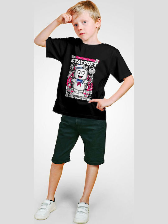 Kids' T-shirt Black Stay Puft Marshmallowman