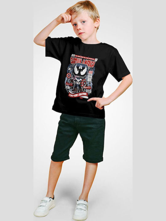 Kids Top Black Venom Captain America