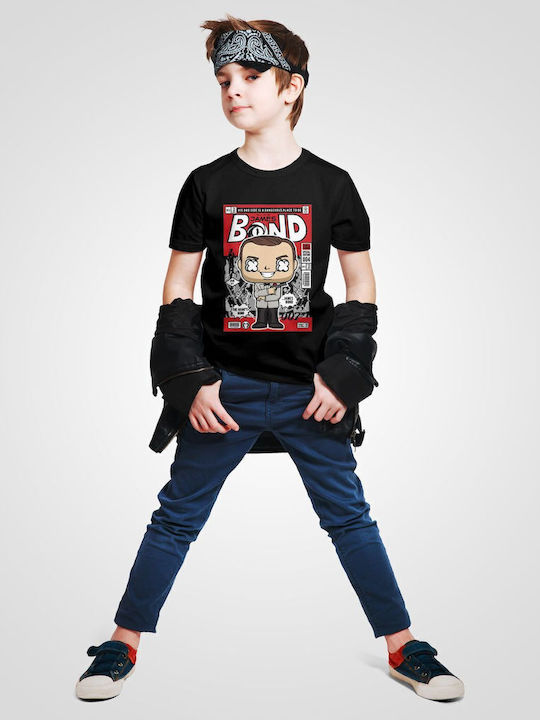 Παιδικό T-shirt Black James Bond