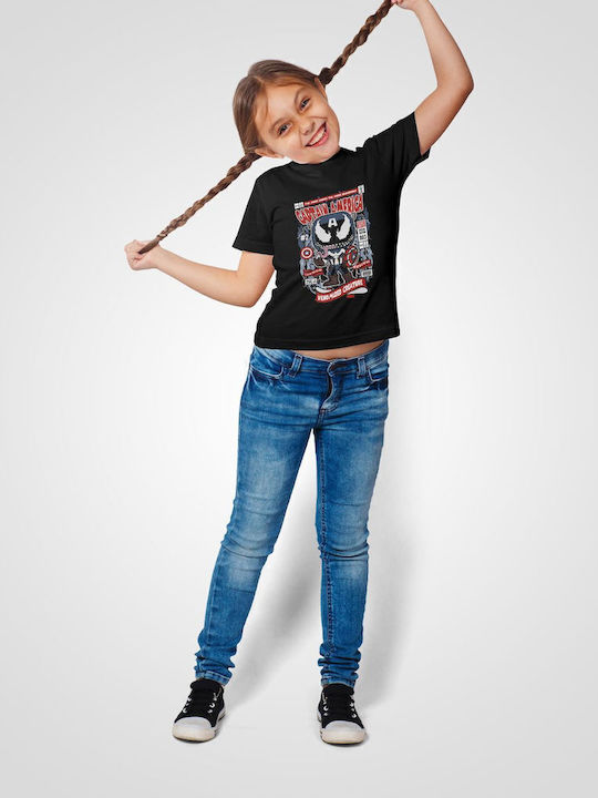 Kids Top Black Venom Captain America