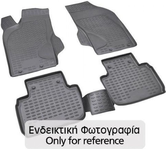 Novline Set of Front and Rear Mats 4pcs Tray Type for BMW Series 5 2002-2009 Beige